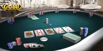 Minh họa luật chơi Ba cây B52Club với ba lá bài